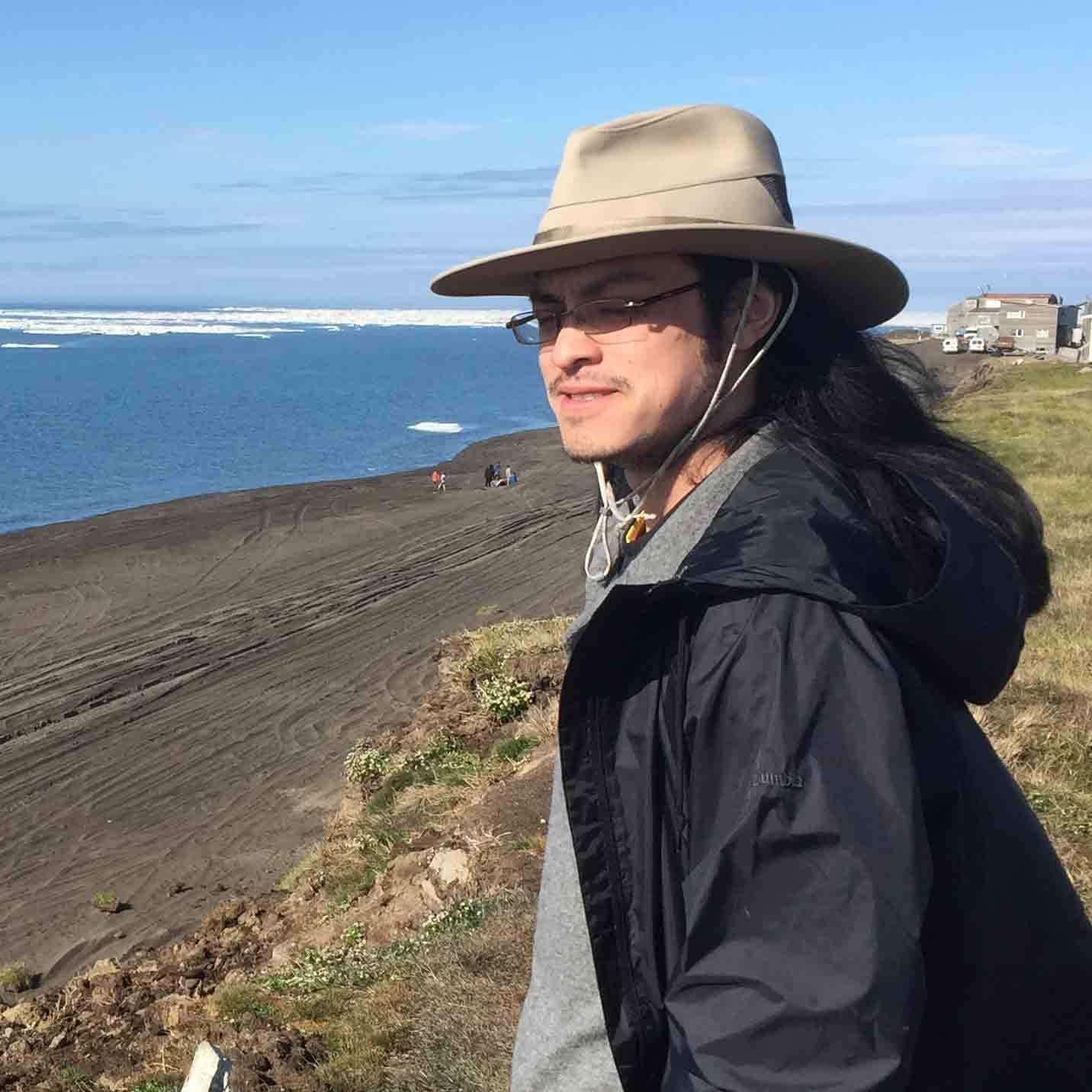 Nate looks over the Arctic Ocean.